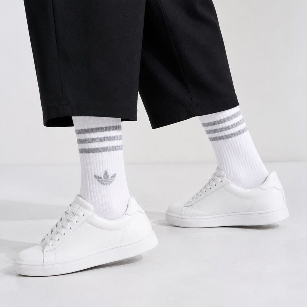 Adidas Originals Glitter 3-Stripes Crew Socks Trio Large KR4218 NWT